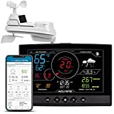 AcuRite Iris (5-in-1) Weather Station Display, Remote Monitoring of Temperature, Humidity, and Wind Speed/Direction (01544M) Wi-Fi Connection for Home (01544), Black