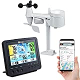 Logia 5-in-1 Wi-Fi Weather Station | Indoor/Outdoor Remote Monitoring System Shows Temperature, Humidity, Wind Speed/Direction, Rain & More | Wireless LED Color Console w/Forecast Data, Alarm, Alerts