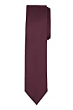 Jacob Alexander Men's Skinny Width 2" Solid Color Tie - Burgundy