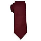 Men's Ties Solid Pure Color Plain Formal Burgandy Ties For Men