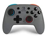 PowerA Nano Enhanced Wireless Controller for Nintendo Switch - Grey-Neon, Works with Nintendo Switch Lite, Bluetooth Controller, Gamepad, Compact, Smaller, Rechargeable, Portable - Nintendo Switch
