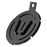 Durable Metal Motorcycle Kickstand Pad Large Kick Stand Coaster Support Plate for Outdoor Parking on Hot Pavement, Grass, Soft Ground (Black)