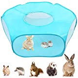 PrimePets Playpen for Small Animals, Foldable Cat Cage Tent with Zipper Cover, Portable Waterproof Pop-Up Play Yard Fence for Guinea Pig Rabbit Hamster, Indoor Outdoor Small Pets Exercise Pen