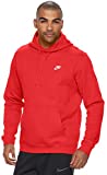 Men's Nike Sportswear Club Pullover Hoodie, Fleece Sweatshirt for Men with Paneled Hood, University Red/University Red/White, XL