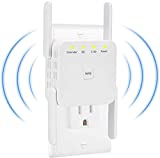 1200Mbps WiFi Range Extender Signal Booster, 2.4G & 5G Dual Band Wireless WiFi Repeater Long Range Coverage, Internet Amplifier with 1 Ethernet Port and 4 Antenna…