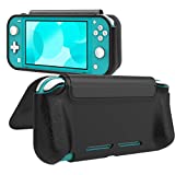 MoKo Flip Cover Case Compatible with Nintendo Switch Lite, Lightweight Anti-Scratch Full Protection TPU Shell with Grip Compatible with Nintendo Switch Lite Console - Black