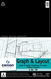 Canson Foundation Series Graph and Layout Paper Pad with Non Reproducible Blue Grid, 20 Pound, 4 by 4 Grid on 11 x 17 Inch Paper, 40 Sheets