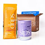 Grace Farms Sips and Drips Gift Box | River Roast Whole Bean Coffee & Lavender Goji Berry Herbal Tea | Gives Back 100% of Profits