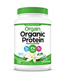 Orgain Organic Plant Based Protein Powder, Vanilla Bean- Vegan, Low Net Carbs, Non Dairy, Gluten Free, Lactose Free, No Sugar Added, Soy Free, Non-GMO, 2.03 Pound (Packaging May Vary)