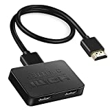 avedio links HDMI Splitter 1 in 2 Out, 4K HDMI Splitter for Dual Monitors Duplicate/Mirror Only, 1x2 HDMI Splitter 1 to 2 Amplifier for Full HD 1080P 3D with 5ft HDMI Cable (1 Source onto 2 Displays)