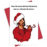 Merry Christmas Greeting Card, Funny Rap Rapper Hip Hop Card, Xmas Gift Cards