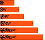 White Water Archery Tribal Flames 1 Fluorescent Neon Orange Black Flames Arrow Wraps 15 Pc (5, 1)