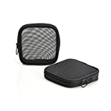 Patu Mesh Travel Toiletry Bag, Transparent Standing Pouch, Portable Shaving Washing Kits Organizer, Personal Care Trip Case, Pack of 2 (Size S), Black