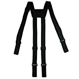 Melo Tough Tactical Suspenders Police Suspenders for Duty Belt with Durable Suspender Loop up 2.25 inch (Black)
