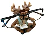 Whimsical Sitting Deer Reading Book Eyeglasses Holder Stand - Fun Glasses Keeper