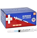 Brandzig 3ml Syringe with Needle - 23G, 1" Needle (100-Pack)…