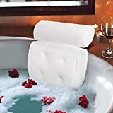 Samplife Bath Pillow Spa Bathtub Cushion Head,Neck,Shoulder and Back Support Rest with 4 Non-Slip Strong Suction Cup Christmas Decor Gifts