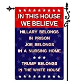 COSKAKA Anti Biden Outdoor Yard Sign Trump Republican Joe Biden Nursing Home Funny Flag Double-Sided Flag for Lawn and Garden 12.5 x 18