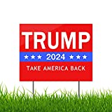 Greatingreat-Trump for Present 2024-Take American Back- Outdoor Lawn Sign - Yard Sign - 1 Piece-Red