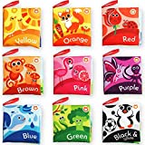 Cloth Books for Babies (Set of 9) - Color Recognition Series. Soft Books for Toddlers. Touch and Feel Crinkle Paper. Baby Learning Toys / Educational Toys for 3 Months to 4 Years Old