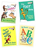 Dr. Seuss Bright and Early Board Books set: Dr. Seuss's ABC; The Foot Book; Mr. Brown Can Moo! Can You?; There's a Wocket in My Pocket!