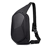 BANGE Sling Bag for Men,Waterproof Safe Protect Shell Crossbody Bag Backpack, Biking Hiking Travel Shoulder Bag