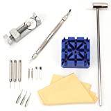 Foraineam 15-Piece Watch Repair Kit, Watch Band Link Remover Repair Fix Kit Spring Bar Tool Set