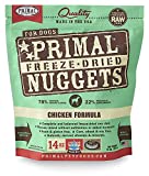 Primal Freeze Dried Dog Food Nuggets, 14 oz Chicken - Made in USA, Complete Raw Diet, Grain Free Topper/Mixer
