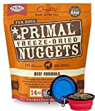 Primal Pet Food - Freeze Dried Dog Food 14-ounce Bag - Made in USA (Beef)
