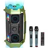 Karaoke Machine for Adults & Kids, VeGue Portable Karaoke Bluetooth PA System with Wireless Microphone, LED Light, 6.5 inch Subwoofer for Karaoke, Party, Performance(VS-6633）