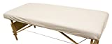 Body Linen Simplicity Poly Cotton Massage Table Fitted Sheet 180 Thread Count - Natural