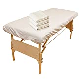 Royal Massage Set of 4 Cotton Massage Flannel Table Fitted Sheets