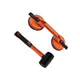 Glass Lifting Suction Cups and Rubber Mallet Hammer for loor Gap Fixer Tool for Laminate Floor Gap Repair