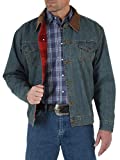 Wrangler mens Western Style Lined denim jackets, Denim/Blanket, Large US