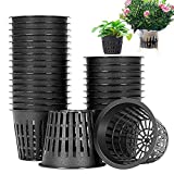 50 PCS 3 Inch Heavy Duty Net Pots,Hydroponic Cups,Garden Slotted Mesh Net Cups,Plant Nursery Net Pots for Hydroponics,Slotted Mesh