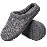 Women's Comfort Slip On Memory Foam Slippers French Terry Lining House Slippers w/ Durable Sole (Large / 9-10 B(M) US, Light Gray)