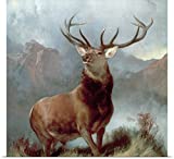 GREATBIGCANVAS Entitled Monarch of The Glen, 1851 Oil on Canvas Poster Print, 35" x 35", Multicolor