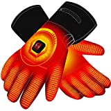 Autocastle Men Women Rechargeable Electric Warm Heated Gloves Battery Powered Heat Gloves Kit,Winter Sport Outdoor Thermal Insulate Gloves for Climbing Skiing Hiking Touchscreen Handwarmer (XL)