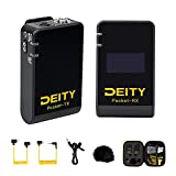 Deity Pocket Wireless Microphones, 2.4GHz Wireless Lavalier Microphone with OLED Display, Lapel mic for Vlog Video Interview YouTube Facebook Live DSLR Camera Smartphone Tablet (Black)