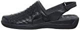 SoftWalk Women's Salina Woven Flat,Black,7.5 W US