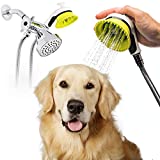 Wondurdog Quality Dog Wash Kits for Shower with Splash Guard Handle and Rubber Grooming Teeth. Regular and Deluxe Versions Available. Wash Your Pet. Don't Get Wet!