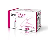 MediVena ONE-CARE Safety Pen Needles, 30G, 5mm, Box of 100, Compatible with Most Pen Injectors