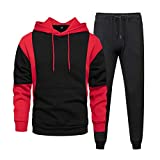 Mens Sweatsuits 2 Piece Tracksuit Sport Wear Outfits Set Athletic Jogging Suit, Hoodie Sweatshirt +Jogger Sweatpants