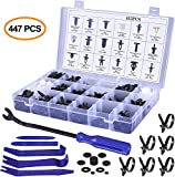 Manelord Auto Body Fastener Rivet Clip Kit - 447pcs Car Clips Set with Push Retainer Clips, Fastener Remover, Auto Trim Removal Tool for Car Panel Trim, Car Screws Replacement