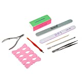 Nail Polish Remover Anself Nail Polish Gel Remover Tools Kit Nail Brush Sanding Files Clips Pusher Tweezers Nail Buffer