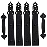 Hanslink Magnetic Garage Door Decorative Hardware Faux Hinges and Handles Kit,2 Handles 4 Hinges Color:Black