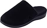 WHITIN Women's Orthotic Arch Support Mule Slipper Adjustable Spa House Shoes for Plantar Fasciitis Flat Feet Size 7 Indoor Bedroom Home Outdoor Winter Warm Ladies Slip On Clog Black