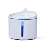 DOGNESS 1L Pet Water Fountain, Healthy and Hygienic Drinking Fountain Super Quiet Flower Automatic Electric Water Bowl for Dogs, Cats, Birds (1L White)