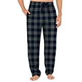 Fruit of the Loom Men's Yarn-dye Woven Flannel Pajama Pant, Green Plaid, 2X-Large