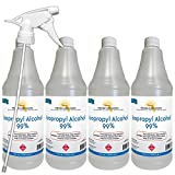Isopropyl Alcohol Grade 99% Anhydrous 1 Gallon - Pack in 4 Quarts